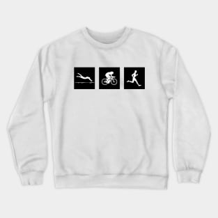 Triathlon Icon Design / swim / bike / run Crewneck Sweatshirt